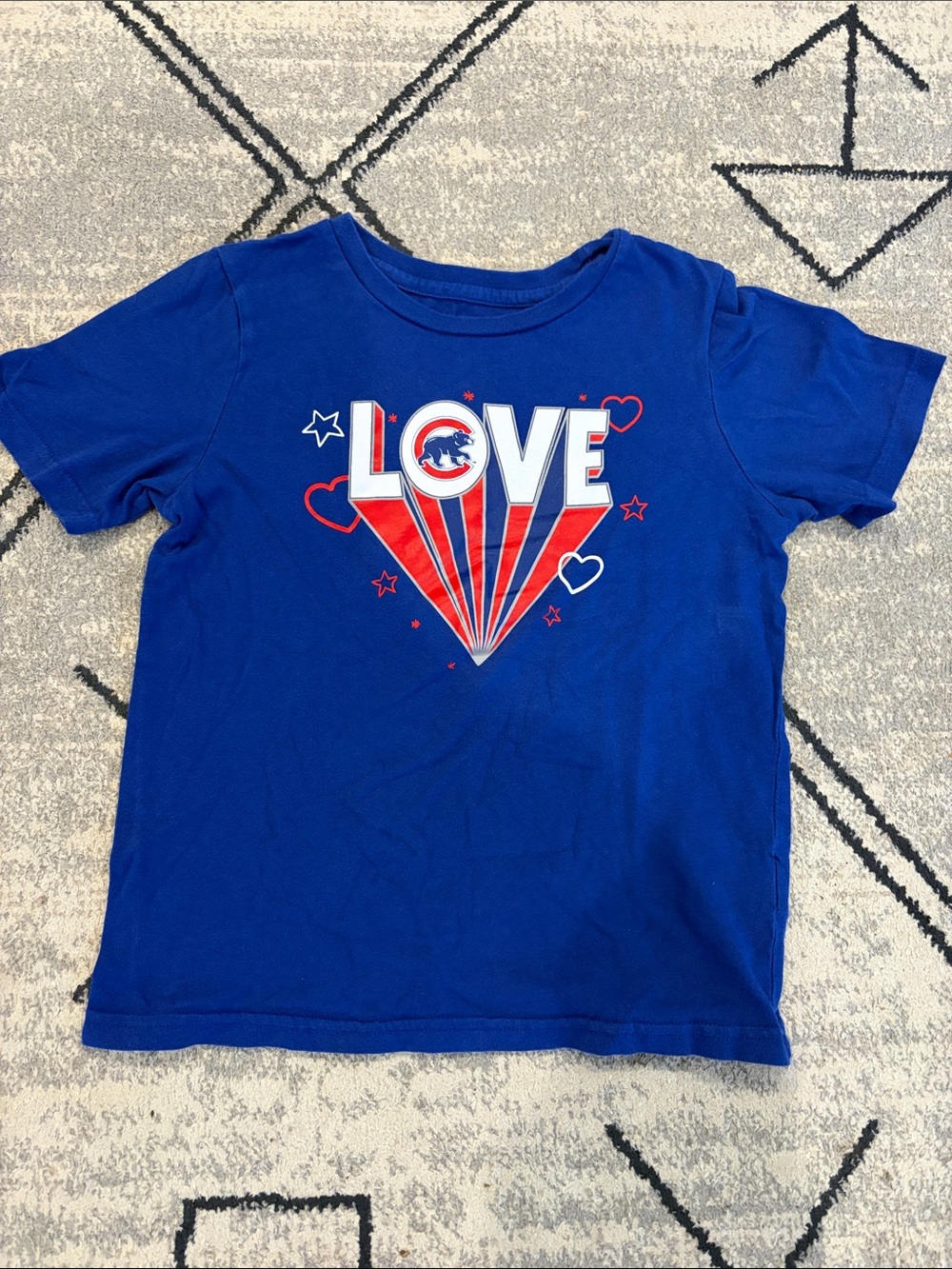 Girls Blue Cubs Graphic Tee- Size L-7